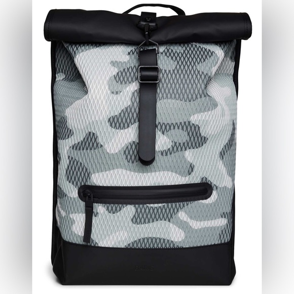 Rains Rolltop Rucksack Waterproof Backpack - Picture 3 of 6